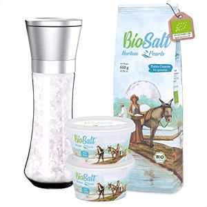 Image de BioSalt Sal Marina Virgen Eco Pack 2 Tarrina Fina + Bolsa Extragruesa + Molinillo