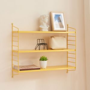 [en.casa] - tagère murale Strängnäs à 3 niveaux modulables 50 x 60 x 15 cm jaune mat