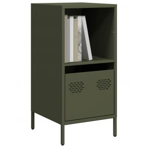 VidaXL Buffet Vert Olive 35x39x73,5 Cm Acier Laminé À Froid