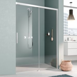 Kermi Nica Porte coulissante, avec élément fixe, pour niche, NIL2R13020VPK, NIL2R