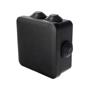 Edo Solutions - Boîte de drivation tanche en saillie, presse-étoupes, fermeture à clic 85x85x45mm IP55 noir edo Technic