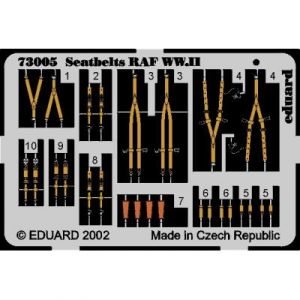 Eduard MAQUETTE SEATBELTS RAF WWII 1/72 73005