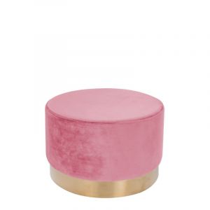 Pouf Rond Déco "Nano" 55cm Rose Foncé Prix
