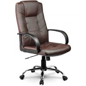 Image de Fauteuil de bureau en cuir marron Sofotel EG-221