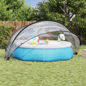VidaXL D&ocirc;me de piscine Transparent 405 x 405 x 192 cm PVC