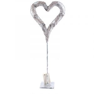 Heart of the Home Décoration de Noël lumineuse Coeur Ice - Argent