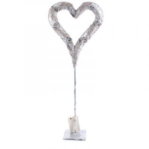 Image de Heart of the Home Décoration de Noël lumineuse Coeur Ice - Argent