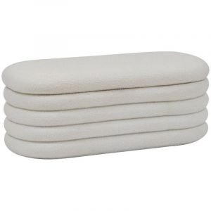 Atmosphera Banc coffre Giulia blanc 110x46cm créateur d'intérieur