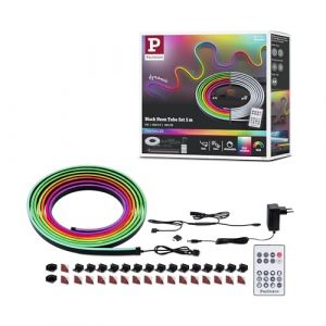 Paulmann EntertainLED Black Tube n&eacute;on USB 5m 12W 5V CC noir 79557