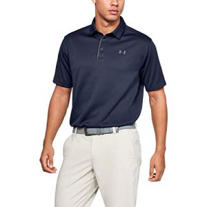 Image de Under Armour T-shirt Tech Polo - manches courtes pour homme - Bleu (Midnight Navy) - FR : S (Taille Fabricant : SM)