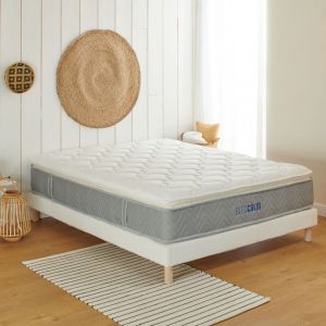 Image de Bleu Câlin Matelas à ressorts ensachés L'Idéal Premium - 140 x 190 cm