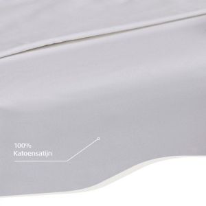 Tempur Home by Topper Fitted Sheet - Blanc - 180 x 200 x 9 cm - Satin de coton - Drap-housse sans repassage - Convient au sèche-linge