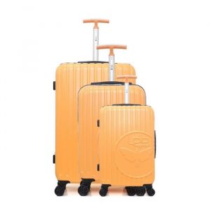 Image de Lpb - set de 3 abs/pc romane 4 roues - abricot