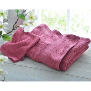 Drap De Bain Uni Lauréat 450 GM2 BECQUET - Rose