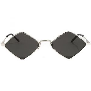 Saint laurent Unisex SL 302 LISA 001 Lunettes de soleil Métal Argent Gris Géométrique Normale
