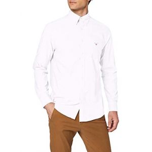 Gant (marque) The Broadcloth Reg BD Chemise Casual, Blanc