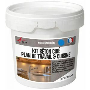 Arcane industries KIT BETON CIRE CUISINE ET PLAN DE TRAVAIL - Prussia - Bleu - kit 2 m² (2 couches)