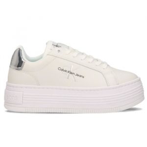 Calvin Klein BOLD PLATF LOW LACE LTH ML MET 39 Blanc