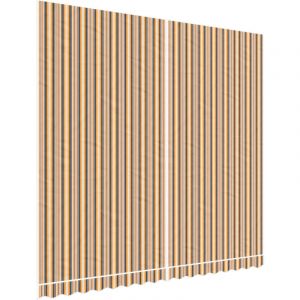 VidaXL Tissu de remplacement pour auvent rayures multicolores 4x3,5 m Multicolore