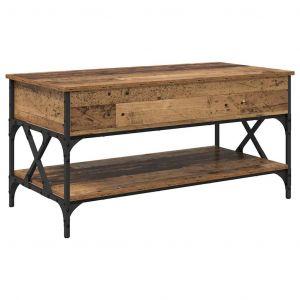 VidaXL Table basse Bois Ancien 100 x 50 x 50 cm Bois d'ing&eacute;nierie