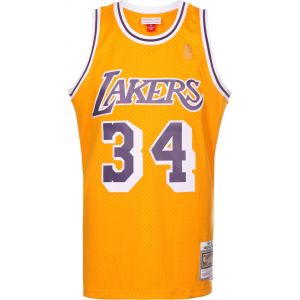 Mitchell & ness Swingman Jersey Los Angele T-Shirt, Jaune, L Mixte