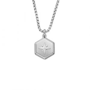 Fossil Chaînette SUTTON JF04618040 Acier inoxydable