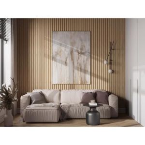Panneau mural 3D - Pack de 2.83 m² - Coloris bois naturel - Lot de 8 pièces - FLINT