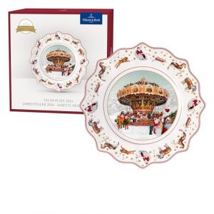 Villeroy & Boch Annual Christmas Edition, assiette annuelle édition 2024, porcelaine de qualité supérieure, objet de collection exclusif, 23,5 x 23,5 x 3 cm