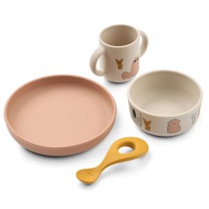 Liewood Coffret repas 4 pièces Vivi - Chats et Chiens
