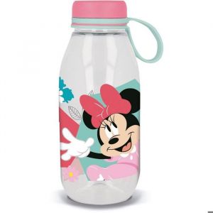 Stor TataWay in viaggio si cresce Disney Gourde Ecozen transparente pour filles Tritan Minnie 460 ml avec capuche et poignée en silicone