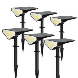Lampes Solaires De Jardin Led À Enfoncer Étanche Ip65 55 Led 6 Pièces