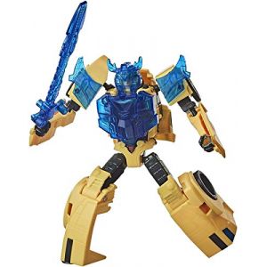 Image de Hasbro Transformers Bumblebee Cyberverse Adventures - Robot électronique Trooper Bumblebee 14 cm - Jouet transformable 2 en 1