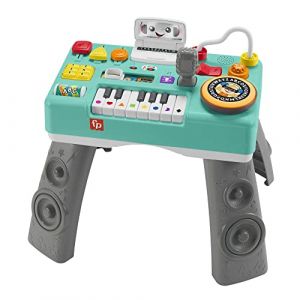 Fisher-Price Ma Table D’Activités De DJ Rires & Éveil, Jouet D’Éveil Musical avec Sons Et Lumières, Version Allemande, HRB63