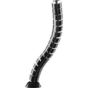 MyWALL HZ44L Guide-câbles Rond avec Une Longueur allant jusqu'à 730 mm, pour Bureau avec Fixation à vis, système de 2 canaux avec Structure modulaire