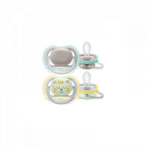 Philips Ultra Air Day & Night 18+ mois - 2 sucettes - gris - Pour jour et nuit