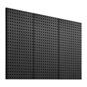 Panneau Perfor&eacute; Mural-VEVOR-6096x3048 mm-Organiseur Garage en M&eacute;tal Robuste avec 3 Panneaux Perfor&eacute;s Accessoires-Noir