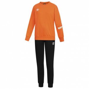 Umbro Premium Hommes Surv&ecirc;tement 30101S-Orange fonc&eacute;-Noir