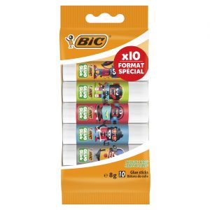 Bic 951341 Stick Ecolution Pack de 10 Colle décorée 8 g