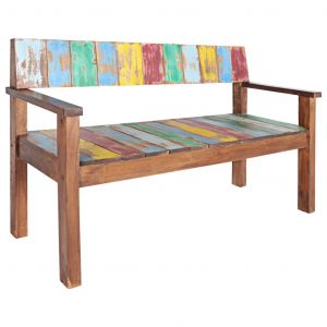 Image de VidaXL Banc 115 cm Bois de récupération massif