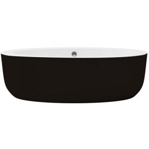 Baignoire îlot ovale 251 L 185 x 90 x 58 cm Noire Acrylique MARMATI Noir