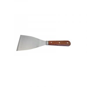 Haromac Abbrenn Couteau à enduire 75 mm, acier inoxydable, avec manche en bois de rose, continu avec allonge les feuilles, 10046075sb