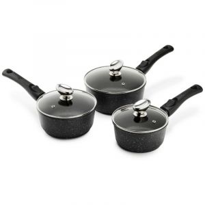 Pradel Excellence - PCUI001031 - Lot de 3 Casseroles &Oslash;16, 18, 20 cm avec Couvercles - Fonte d'Aluminium - Rev&ecirc;tement Antiadh&eacute;sif - Manches Amovibles - Tous Feux dont Induction
