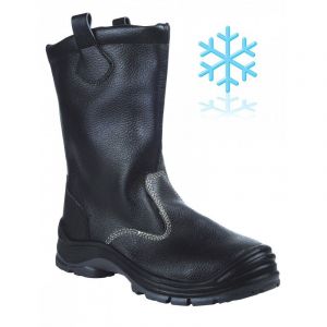 Singer Fr&egrave;res Botte fourr&eacute;e SINGER Cuir noir S3 SRC - Taille 47 - BREME