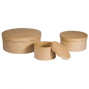 Rayher Boîtes gigognes rondes papier mâché (x3)