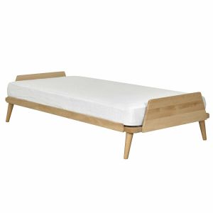 Pack lit avec matelas 90x190 cm bois massif