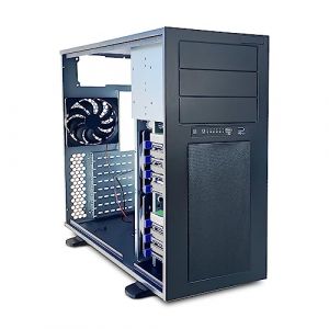 Fantec 2561 AT-835-3525 PC Case, for 12"x13" mainboards, 8X 3.5 HDDs + 3X 5.25 modules, INCL. 3X 12cm Fan.