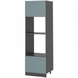Armoire micro-ondes R-Line, Bleu-gris, 60 cm, Vicco