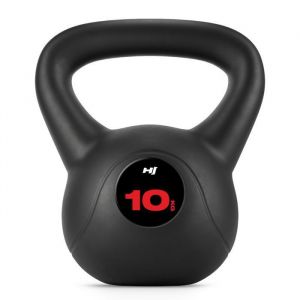 Hop-Sport Kettlebell en Vinyle Antid&eacute;rapant 10 kg, Bouilloire de Poids avec Poign&eacute;e Ergonomique, Halt&egrave;re &agrave; Boule pour Entra&icirc;nement &agrave; Domicile de Musculation et Fitness