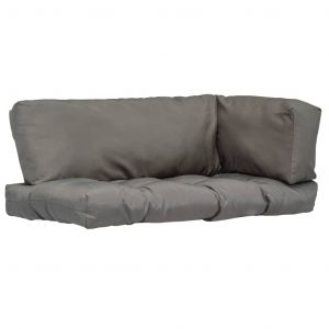 Image de VidaXL Coussins de palette 3 pcs Gris Polyester