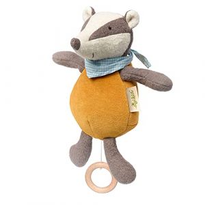 Image de Sigikid Doudou Peluche Bio Musicale Kasimir le Blaireau Écolo Green